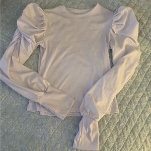 White puff sleeve top
